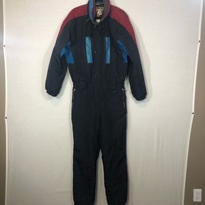 Obermeyer Mens L Black Color-block Ski Suit